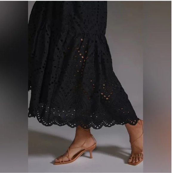 Anthropologie Black Eyelet Dress Plus Size 26W - Picture 2 of 10